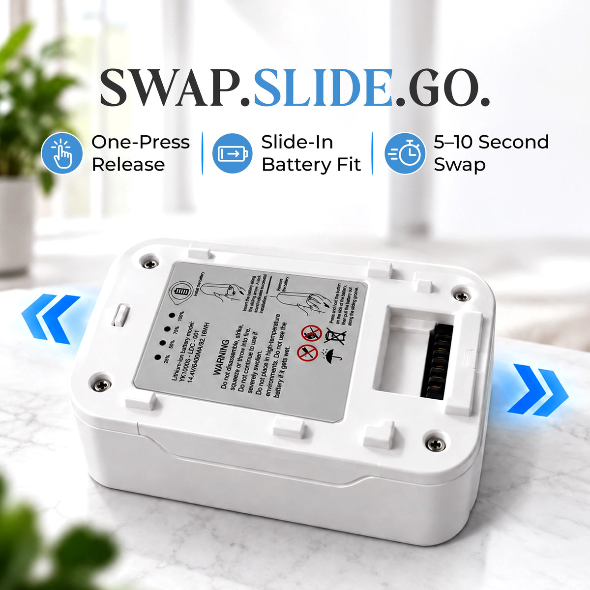 6600mAh Rechargeable Battery for 1–5L Portable Oxygen Concentrator