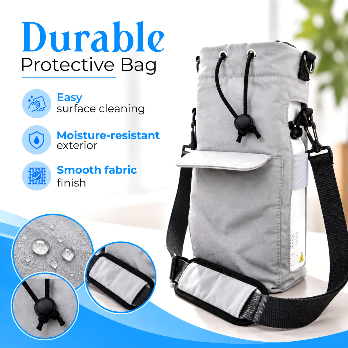 Protective Carry Bag for 1–5L Portable Oxygen Concentrator