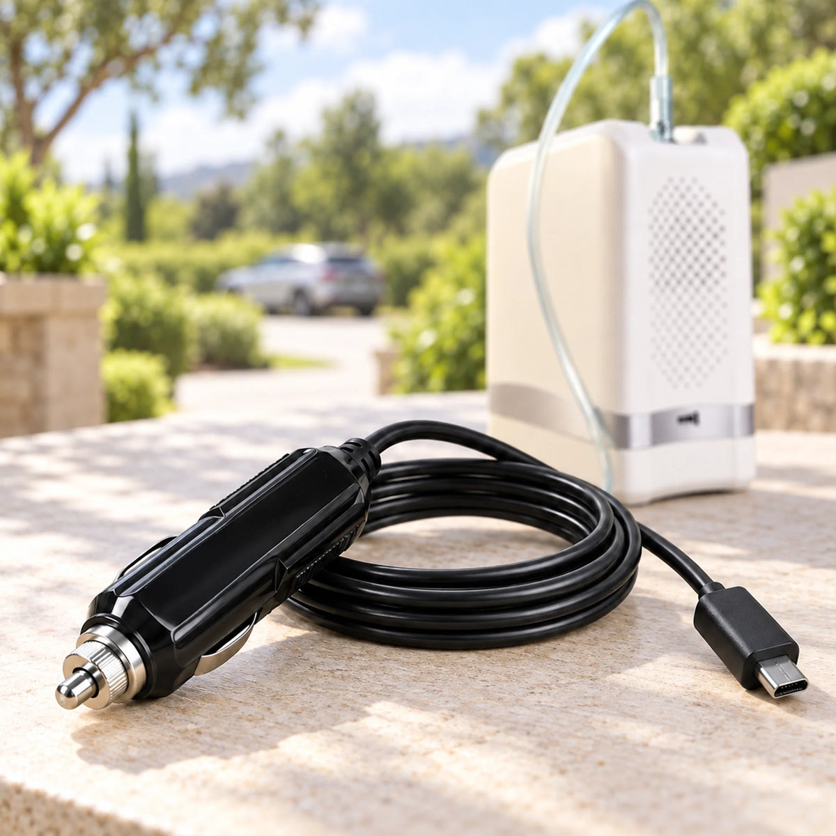 Car Charging Cable for 1-7L/Min Portable Oxygen Concentrator