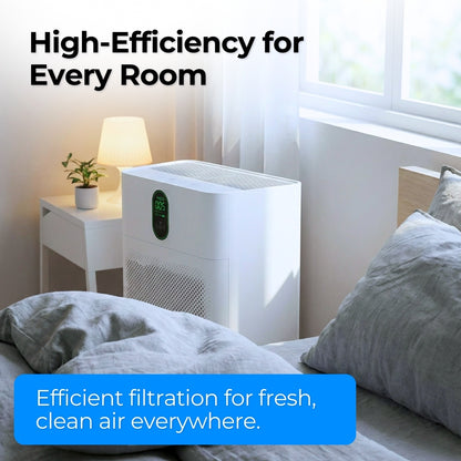 Purio Smart HEPA Air Purifier – 300m³/h CADR | For Home, Office & Bedroom