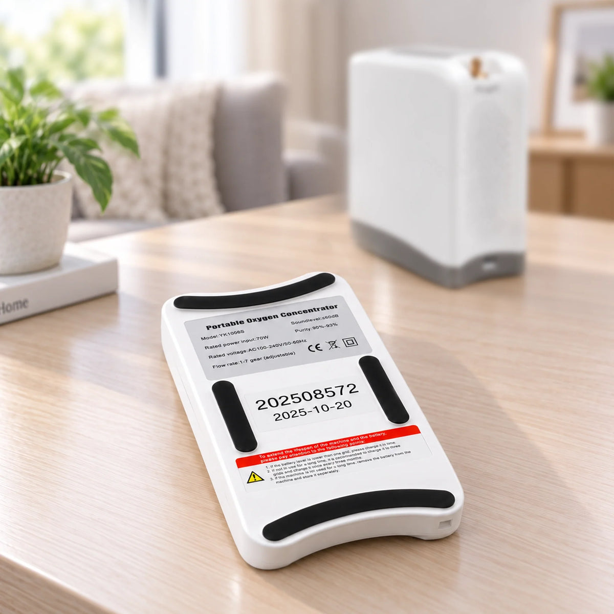 USB-C Rechargeable Battery for 1-7L/Min Portable Oxygen Concentrator