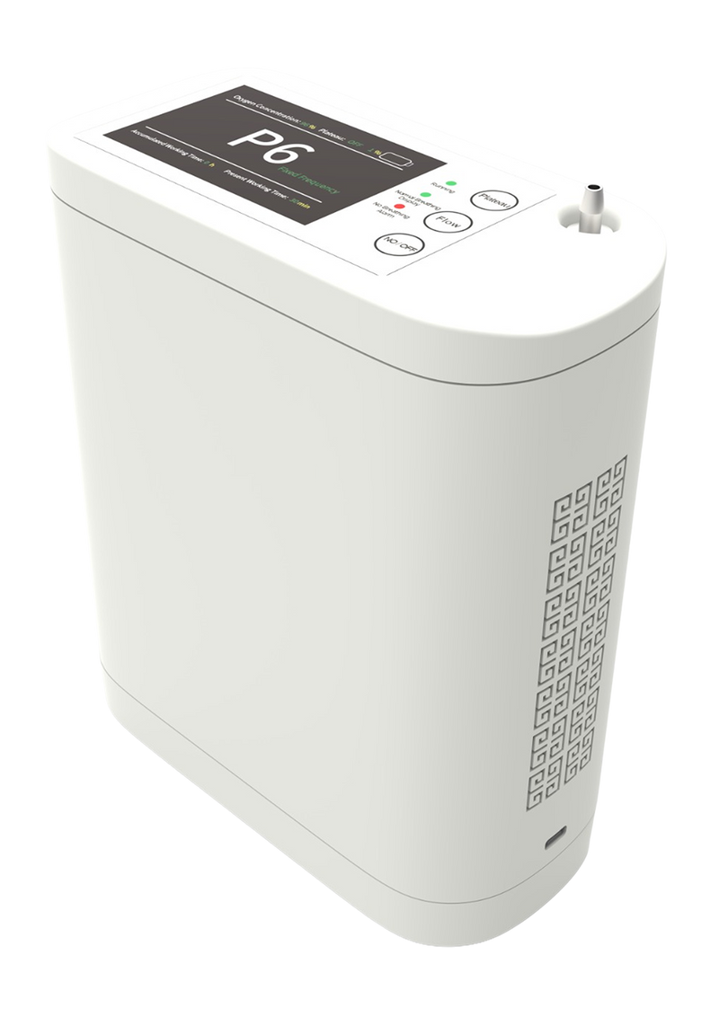 1–8L Portable Oxygen Concentrator for Home & Travel | Pulse + Constant + Continuous Flow | ≥90% O₂ Purity | Up to 24-Hours Battery Life