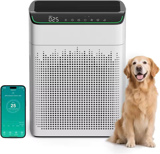 AirPeu WiFi Air Purifier for Large Rooms, HEPA, Alexa, PM2.5, 23dB