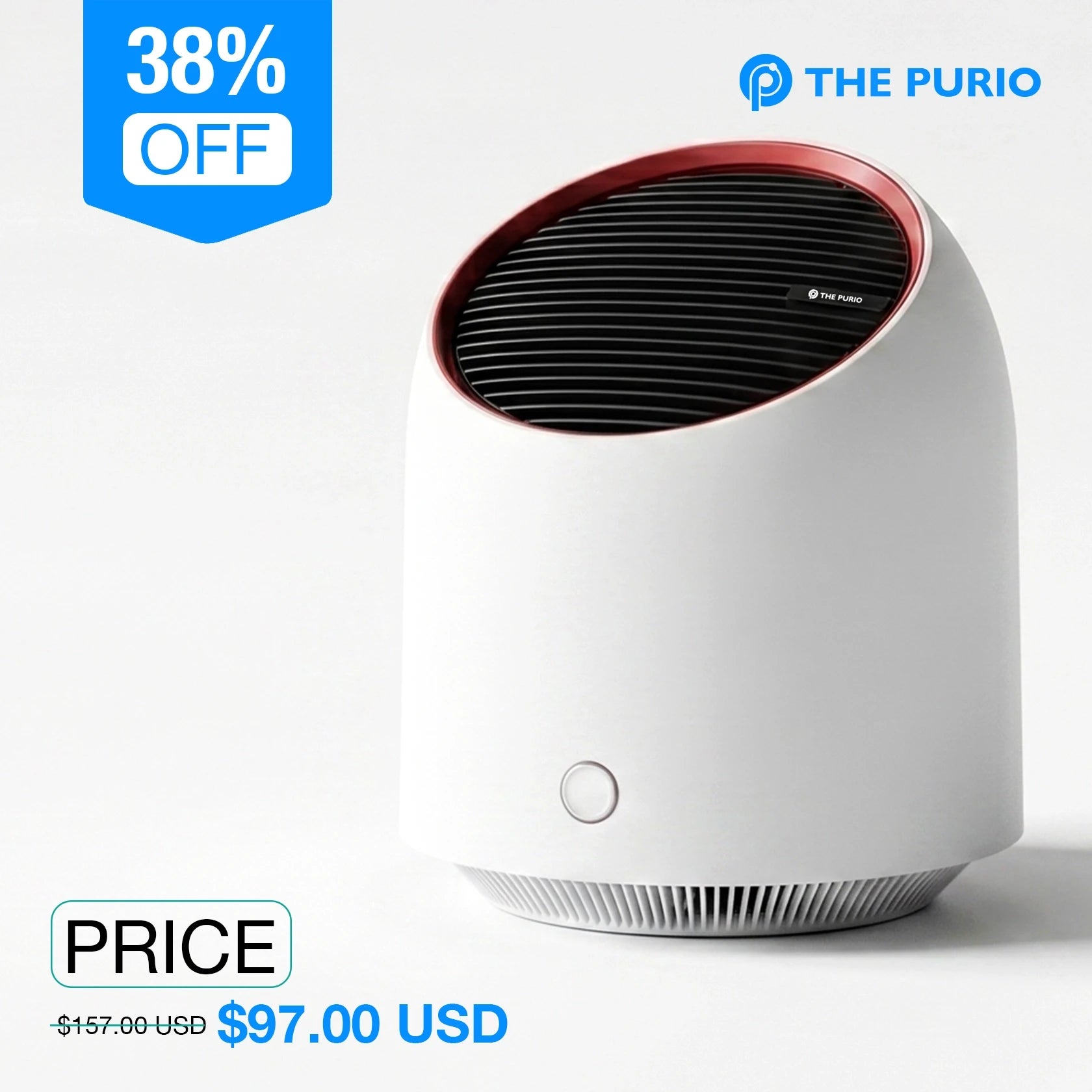 ThePurio Portable Mini Air Purifier with HEPA Filter: USB Rechargeable, Ideal for Offices, Dorms & Kitchens