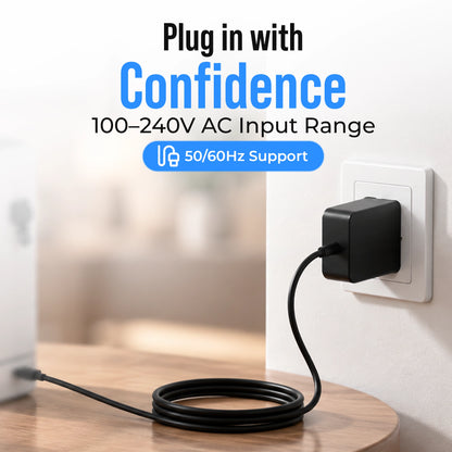 65W Wall Power Adapter for 1–5L Portable Oxygen Concentrator