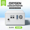 1-3L/Min Portable Oxygen Concentrator | 10-12 Hours Continuous Flow Battery Life | Free Carry Bag