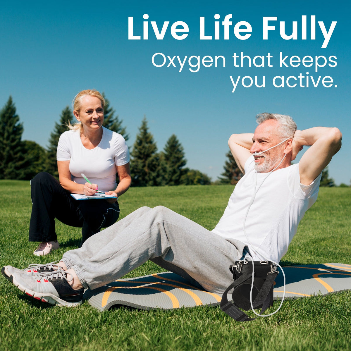 1-3L/Min Portable Oxygen Concentrator | 10-12 Hours Continuous Flow Battery Life | Free Carry Bag