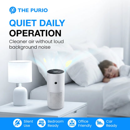 Thepurio Portable USB Car Air Purifier: Removes Dust, Odors, Smoke & More