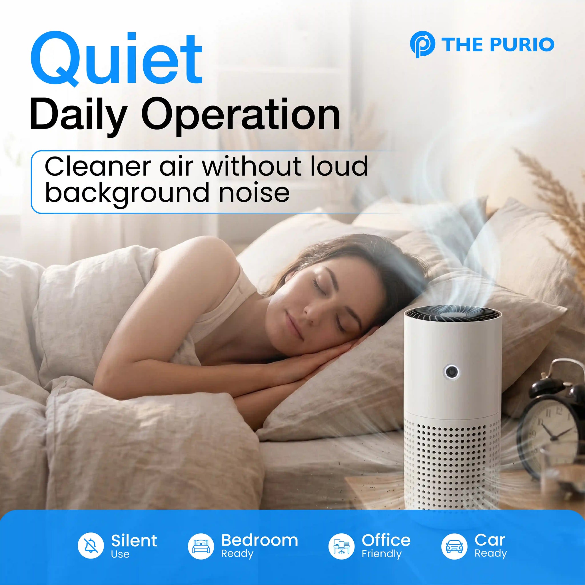 Thepurio Portable USB Car Air Purifier: Removes Dust, Odors, Smoke & More