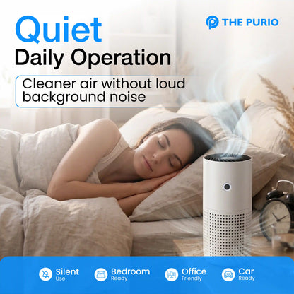 Thepurio Portable USB Car Air Purifier: Removes Dust, Odors, Smoke & More
