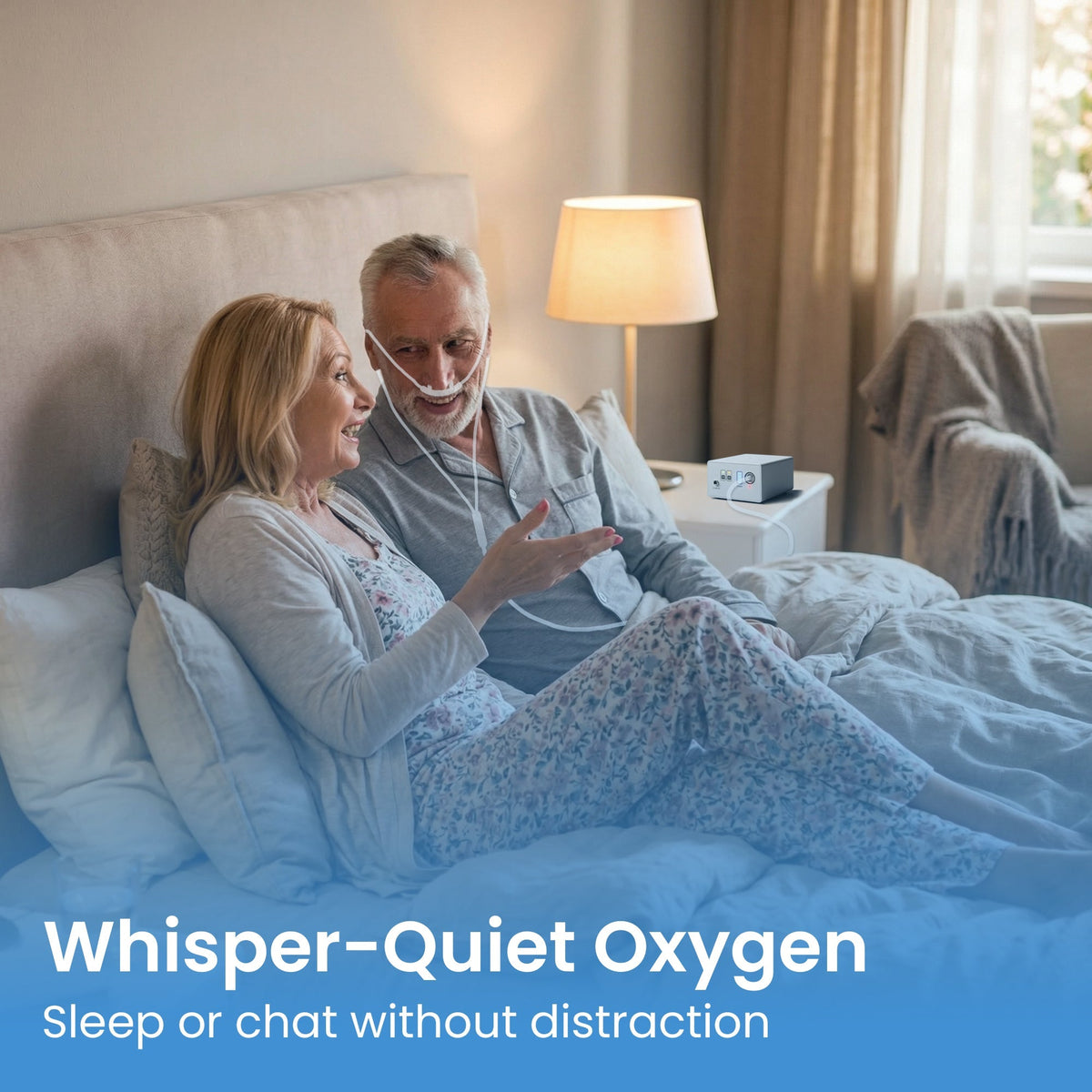 1-3L/Min Portable Oxygen Concentrator | 10-12 Hours Continuous Flow Battery Life | Free Carry Bag