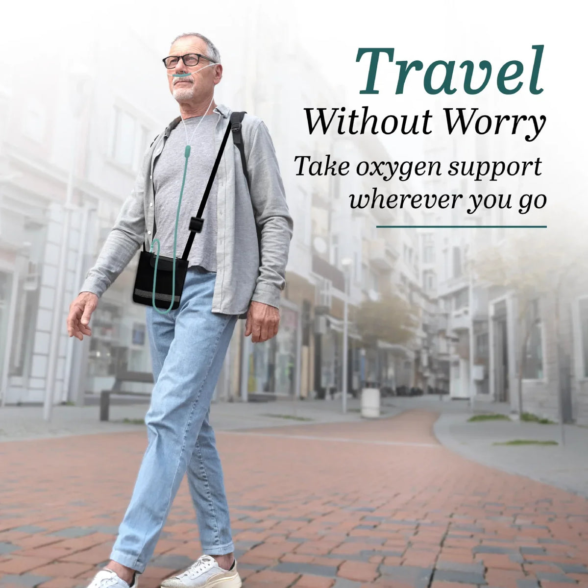 1-7L Portable Oxygen Concentrator for Home & Travel | 90% Pure O2 | 10-Hr Battery | Smart Pulse Flow
