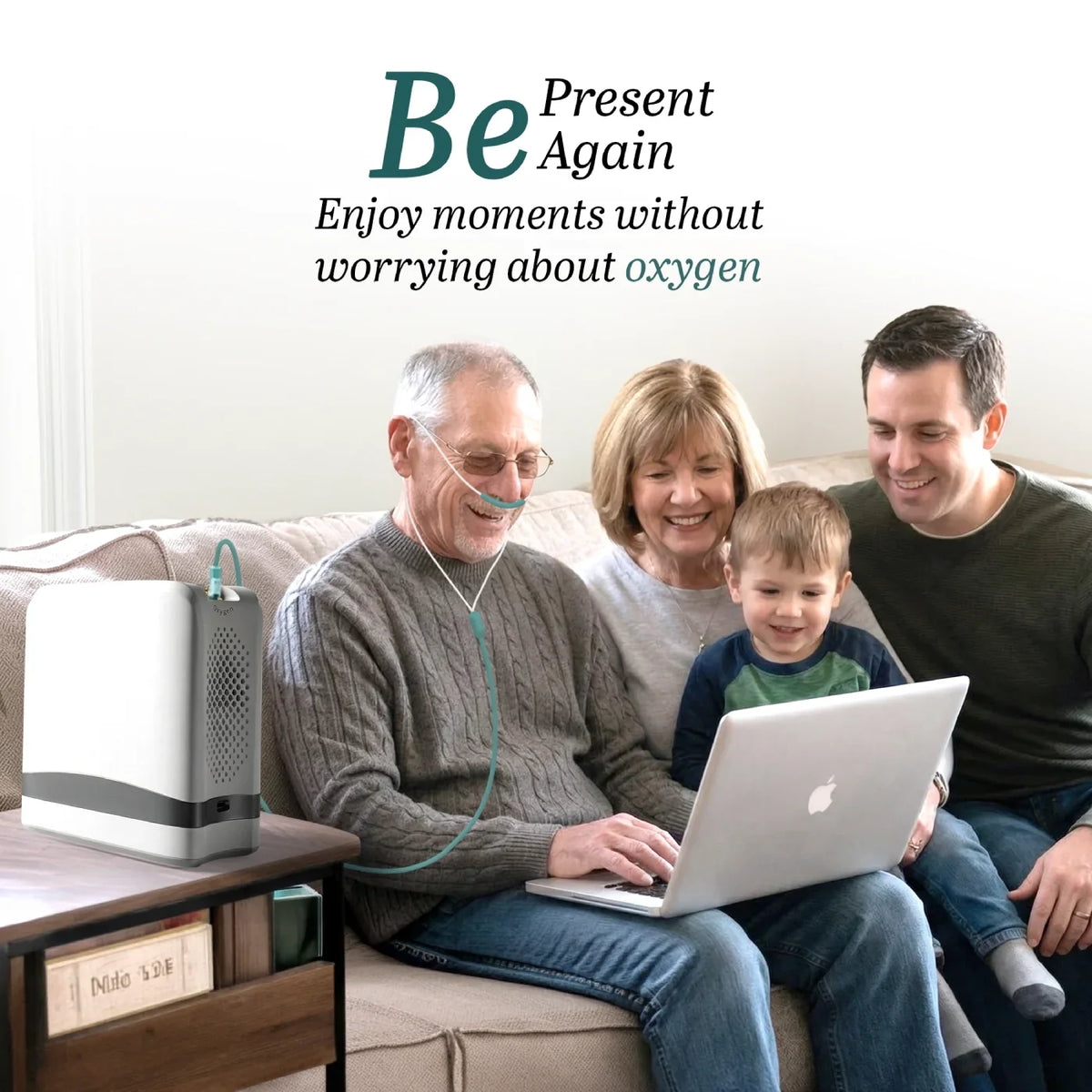 1-7L Portable Oxygen Concentrator for Home & Travel | 90% Pure O2 | 10-Hr Battery | Smart Pulse Flow