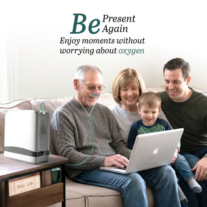 1-7L Portable Oxygen Concentrator for Home & Travel | 90% Pure O2 | 10-Hr Battery | Smart Pulse Flow