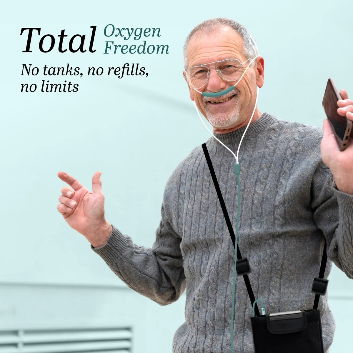 1-7L Portable Oxygen Concentrator for Home & Travel | 90% Pure O2 | 10-Hr Battery | Smart Pulse Flow