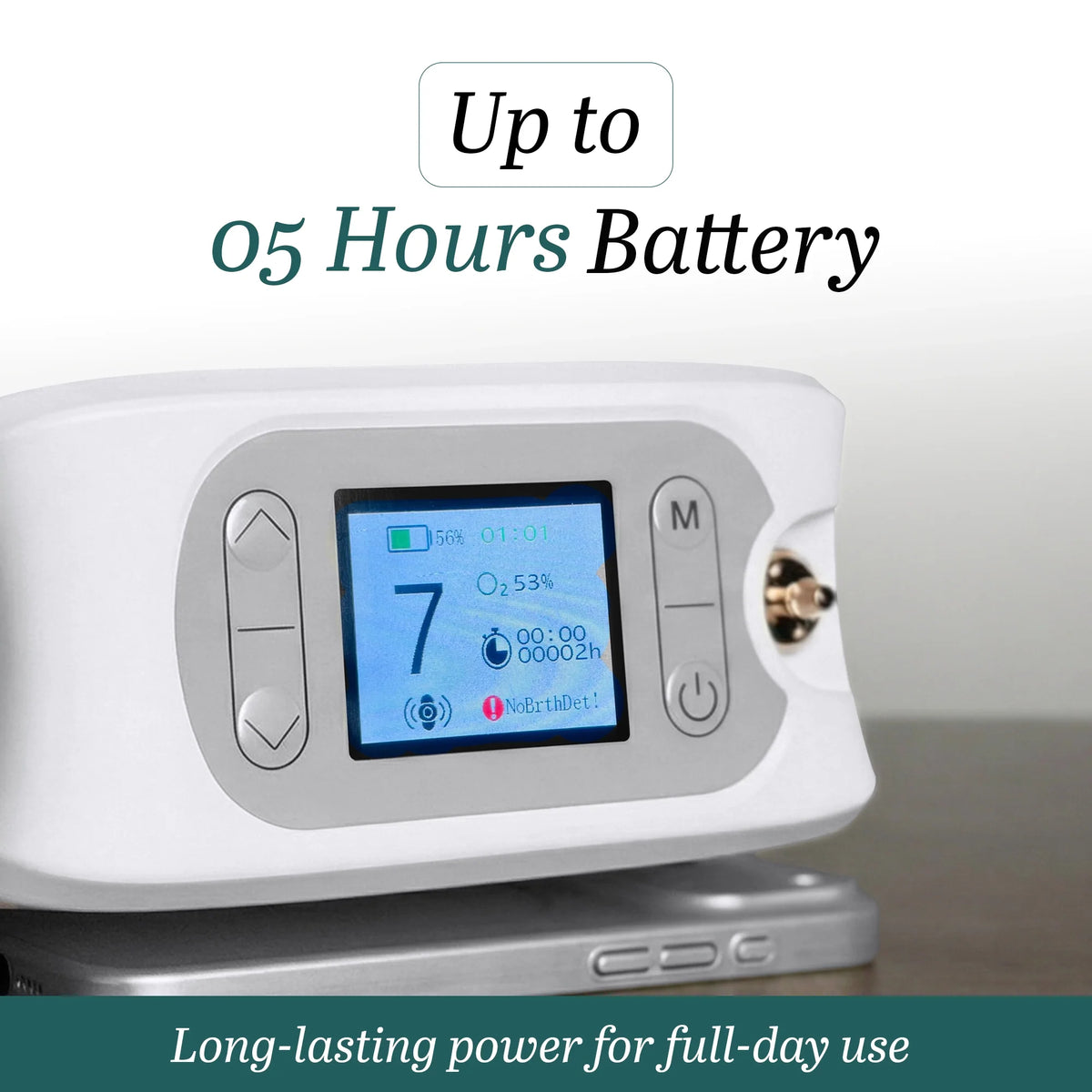 1-7L Portable Oxygen Concentrator for Home & Travel | 90% Pure O2 | 10-Hr Battery | Smart Pulse Flow