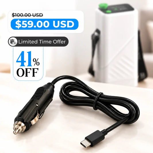 Car Charging Cable for 1-5L Portable Oxygen Concentrator