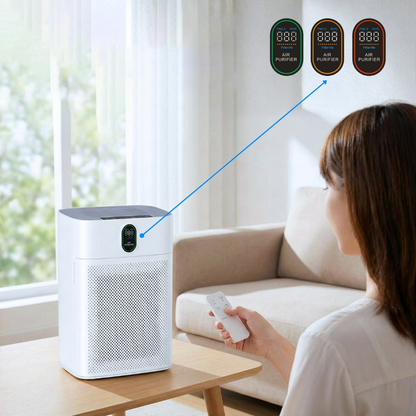 Purio Smart HEPA Air Purifier – 300m³/h CADR | For Home, Office & Bedroom