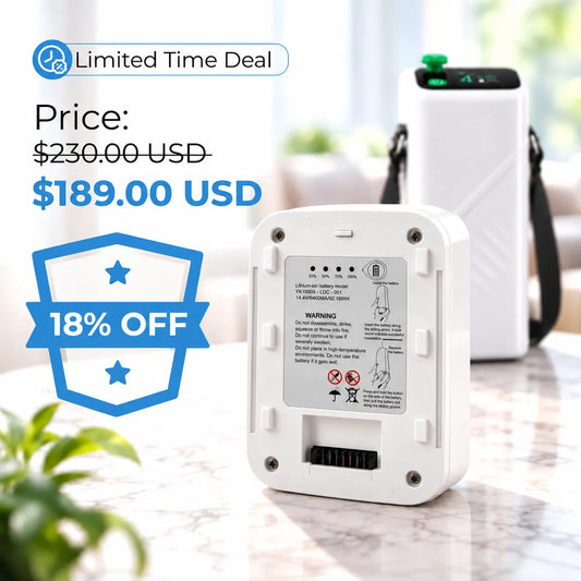 6600mAh Rechargeable Battery for 1–5L Portable Oxygen Concentrator